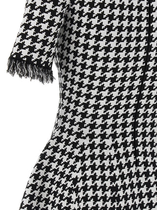 Alexander McQueen Bicolor Viscose Short Dress