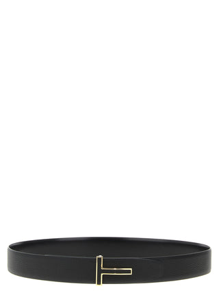 Tom Ford Black Calfskin Regular Belt