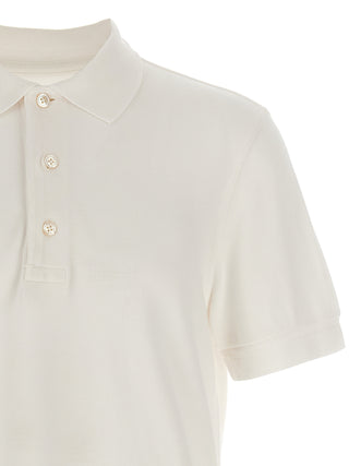Tom Ford White Lyocell Polo Shirt