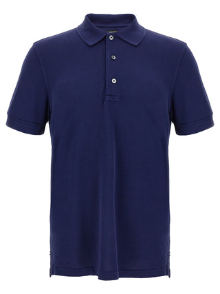 Tom Ford Blue Lyocell Polo Shirt