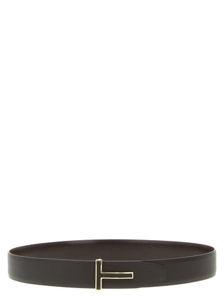 Tom Ford Brown Calfskin Belt