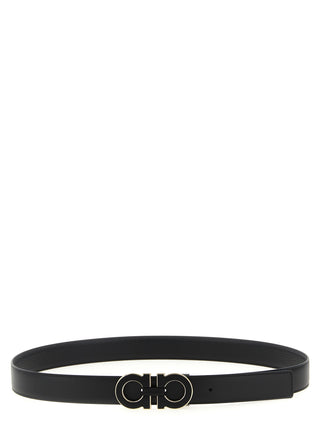 Ferragamo Black Calfskin Regular Belt