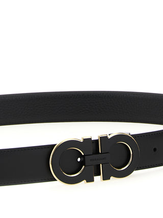 Ferragamo Black Calfskin Regular Belt
