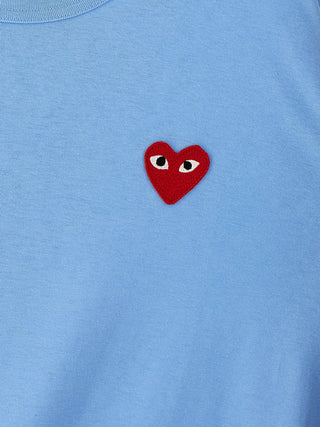Comme Des Garçons Play Blue Cotton T-Shirt