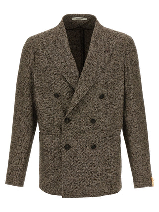 Tagliatore Brown Virgin Wool Blazer