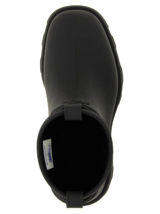 Burberry Black Rubber Ankle Boots