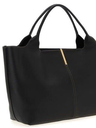 Tod's Black Calfskin Tote Bag