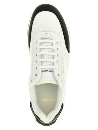 Saint Laurent Bicolor Calfskin Low Top Sneakers