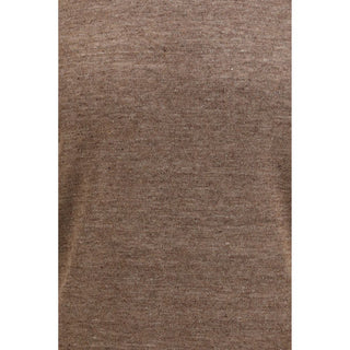 Brunello Cucinelli Brown Linen T-Shirt