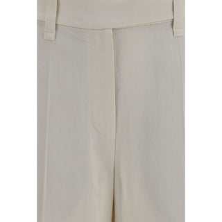 Brunello Cucinelli Beige Viscose Casual Pants