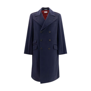 Brunello Cucinelli Blue Wool Oves Aries Coat