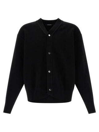 Jacquemus Black Merino Wool Cardigan