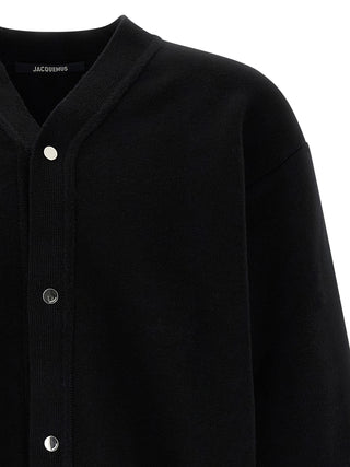 Jacquemus Black Merino Wool Cardigan