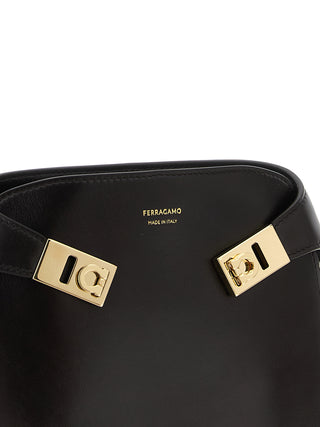 Ferragamo Brown Calfskin Crossbody Bag