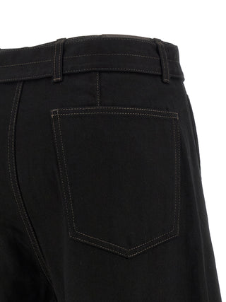 Lemaire Black Cotton Jeans Denim