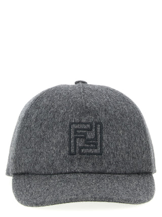 Fendi Gray Wool Cap (Baseball Hat)
