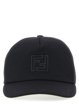 Fendi Black Wool Cap (Baseball Hat)