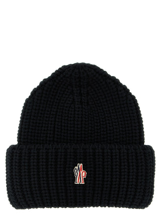 Moncler Grenoble Black Virgin Wool Beanie