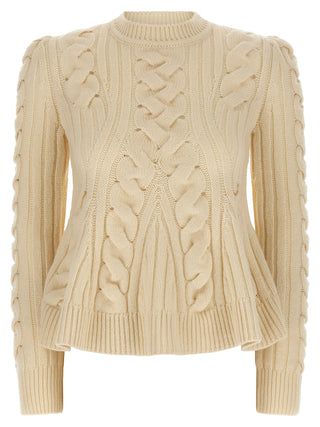 Alexander McQueen Beige Wool Cardigan