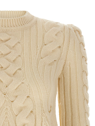 Alexander McQueen Beige Wool Cardigan