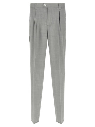 Brunello Cucinelli Gray Virgin Wool Dress Pants