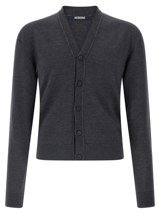 Jacquemus Gray Merino Wool Cardigan