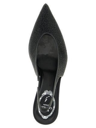 RENE CAOVILLA Black Glass High Heel Pumps