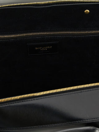 Saint Laurent Black Calfskin Shoulder Bag