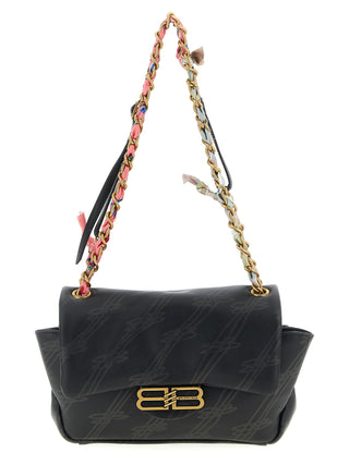 Balenciaga Black Leather Shoulder Bag