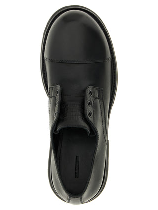 Balenciaga Black Bull Skin Slip-On Loafers