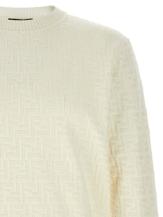 Fendi White Cotton Cardigan