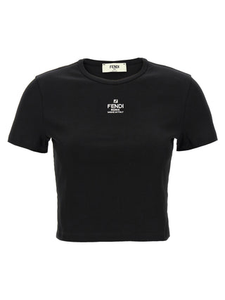 Fendi Black Cotton T-Shirt