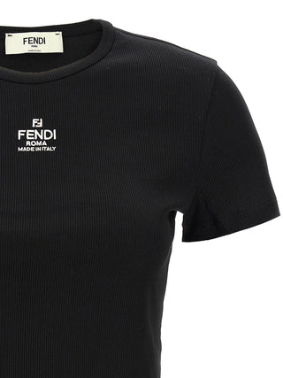 Fendi Black Cotton T-Shirt