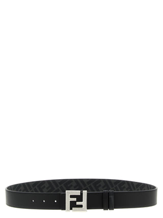 Fendi Black Calfskin Regular Belt