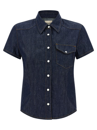 Khaite Blue Cotton Blouse