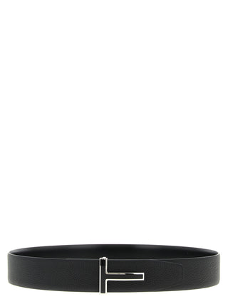 Tom Ford Black Calfskin Regular Belt