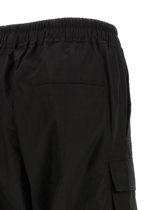 Rick Owens Black Cotton Cargo Pants