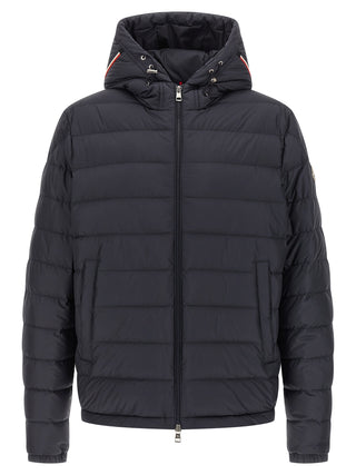 Moncler Blue Polyester Full-Length Jacket