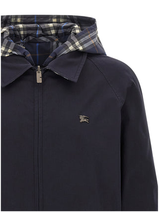 Burberry Blue Cotton Full-Length Jacket