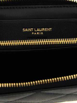 Saint Laurent Black Calfskin Cardholder