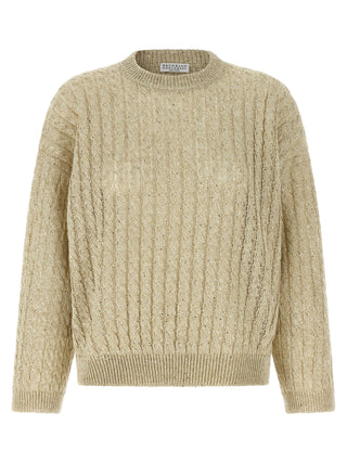 Brunello Cucinelli Beige Linen Cardigan