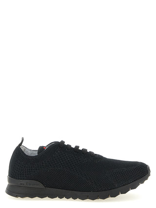 Kiton Black Cotton Athletic Sneakers
