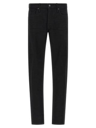 Tom Ford Black Cotton Straight-Leg Jeans