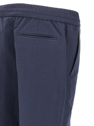 Brioni Blue Linen Casual Pants