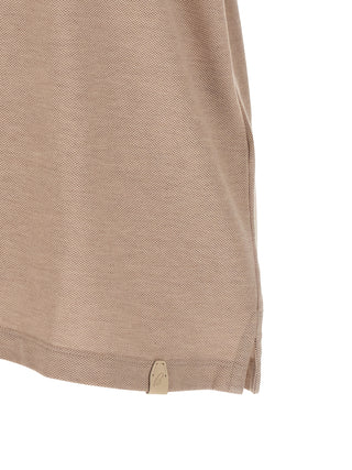 Brioni Beige Cotton Polo Shirt