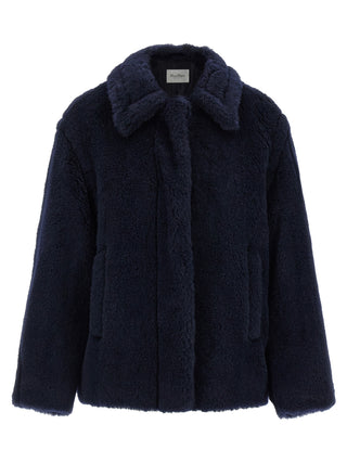 Max Mara Blue Alpaca Coat