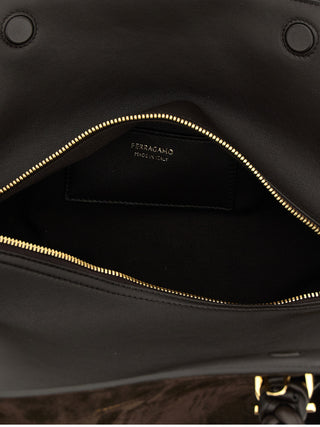 Ferragamo Brown Goatskin Handbag