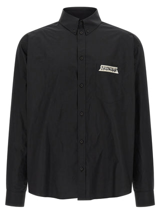 Balenciaga Black Cotton Blouse