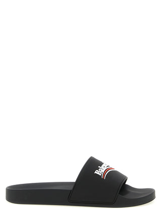 Balenciaga Black Plastic Slides