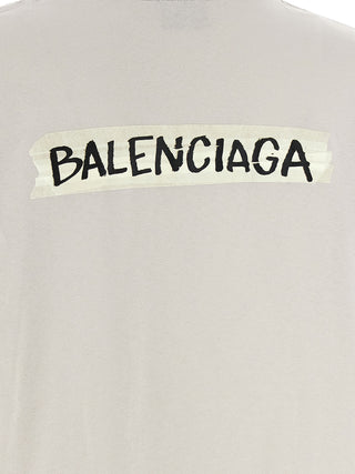 Balenciaga Gray Cotton T-Shirt